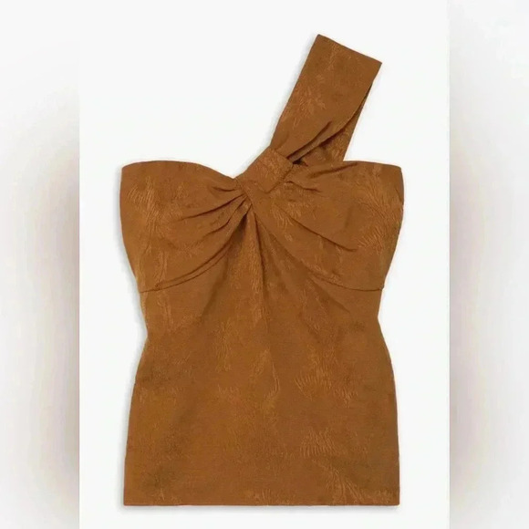 - Veronica Beard Belinda one-shoulder jacquard top- size 10 - Picture 6 of 11